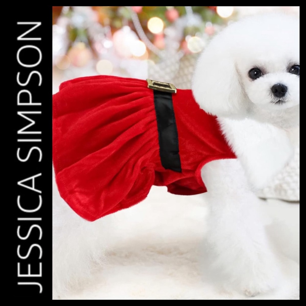 NWT Jessica Simpson Red Velvet Pet Dress